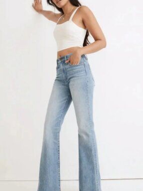 Madewell Perfect Vintage Flare Jeans Delavan Wash Size 30 High Rise Denim
